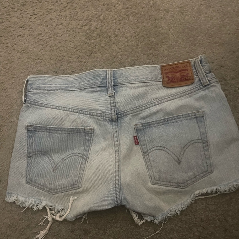 Levi's Blue Jean Shorts Distressed Vintage Style